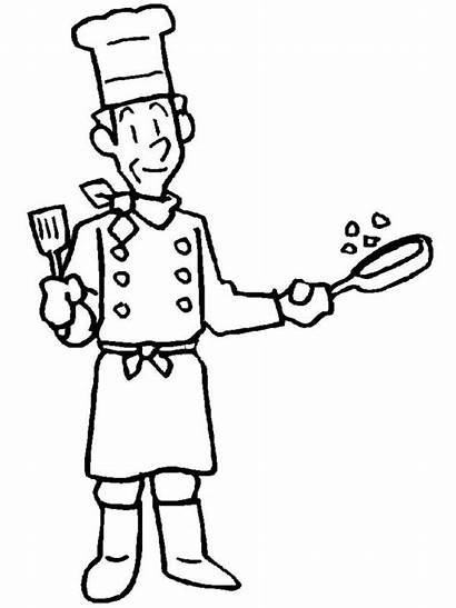 Helpers Coloring Community Chef Helper Cook Clipart
