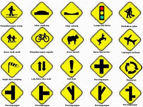 Simbol Keselamatan Di Jalan Raya Traffic Warning Png Vector Psd And