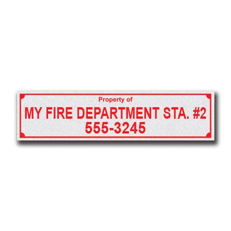 Large Fire Equipment Id Labels And Markers 1 X 4 First Responder