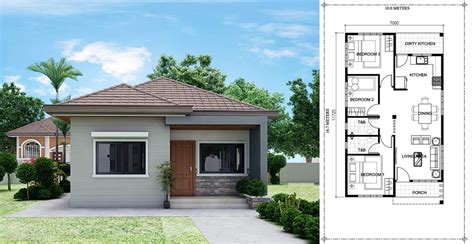 Plan Maison Bungalow Simple Avec Chambres