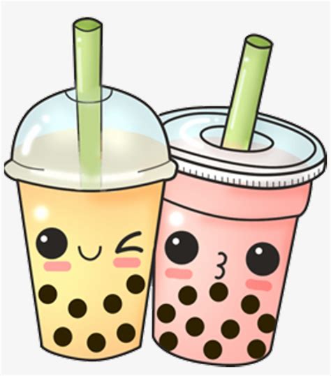 Bubble Tea Clip Art Illustration Boba Tea Milk Tea Cute Kawaii Etsy