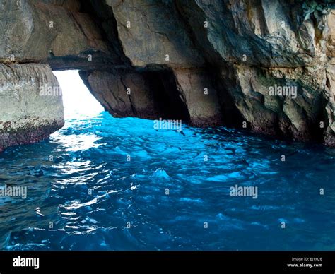 Blue Grotto In Malta Stock Photo Alamy