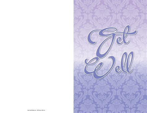 Customize Your Free Printable Purple Get Well Card