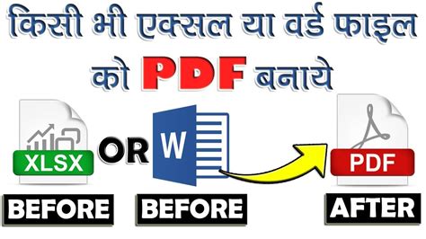 How To Convert Excel To Pdf Offline Hindi│word To Pdf│portable