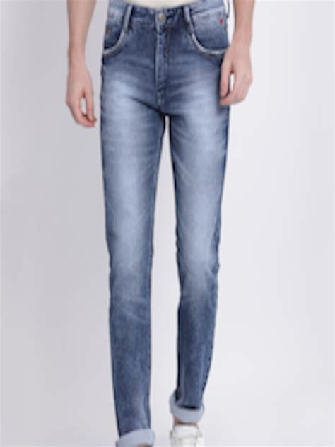 Buy No Next Men Blue Slim Fit Mid Rise Clean Look Stretchable Jeans