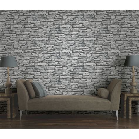 Slate Stone Effect Wall Wallpaper Morrocan Metallic Foil Various Colours Ebay