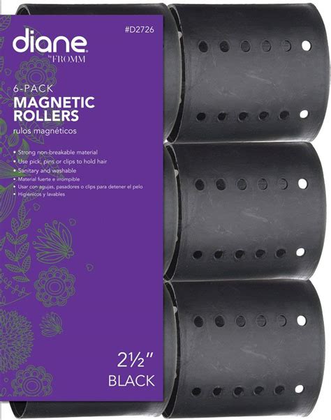 Diane Magnetic Hair Roller Black 2 12 Inch Strong