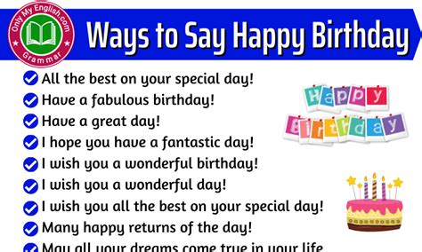 30 Different Ways To Say Happy Birthday Onlymyenglish Com