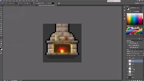 Speed Painting Pixel Art Of And Ovenfireplace Youtube