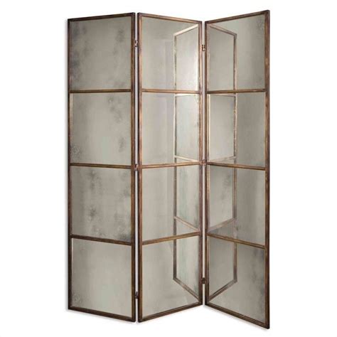Here is a tutorial of a 3 panel faux mirror wall art that i recently made for my family room. Uttermost Avidan 3 Panel Screen Mirror in Antiqued Gold ...