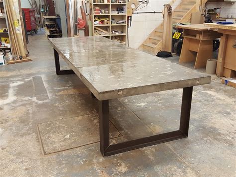 Concrete Dining Table H And H Bespoke Concrete Top Tables