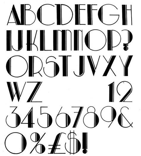 Deco Font Art Deco Typography Art Deco Font Font Art