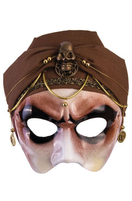 Male Fortune Teller Mask With Scarf Brown Half Mask Face Mask Diy