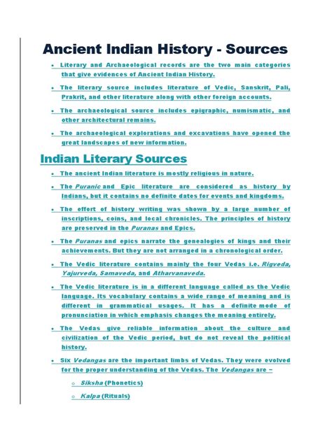 Ancient Indian History Sources Pdf Sutra Vedas