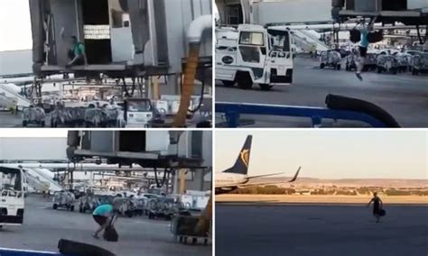 Ryanair Passenger Runs Across Madrid Runway To Catch Flight
