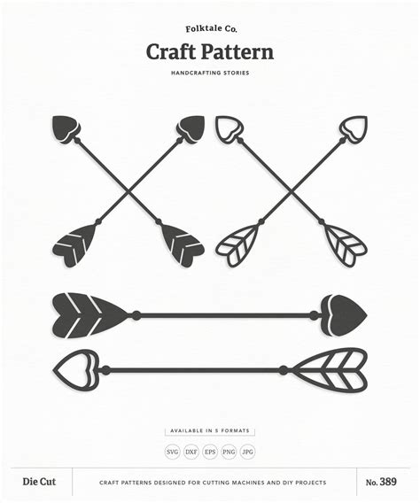 Heart Arrows Svg Craft Pattern Arrow Svg Cut File Tribal Etsy