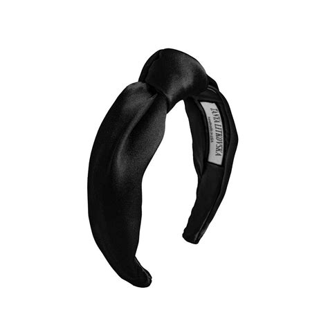 Silk Knotted Headband In Black Knot Headband Headbands Black Headband