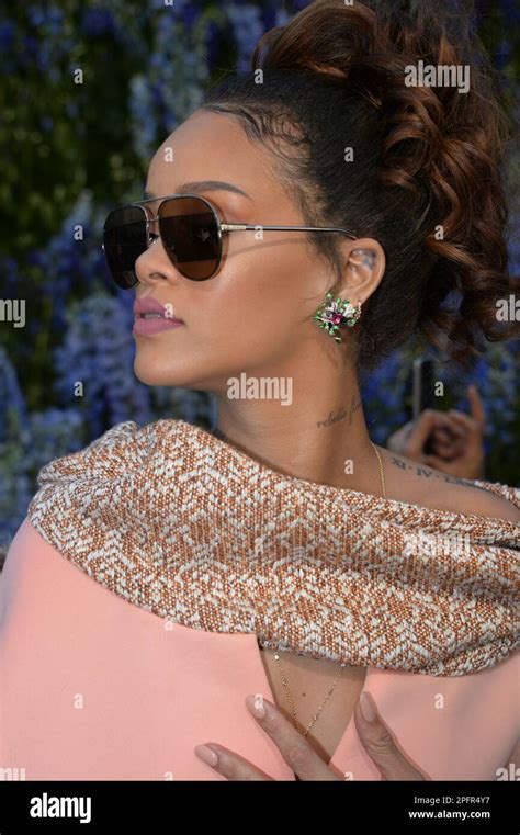 Rihanna Attends The Christian Dior Show Part Of The Paris Fashion Week