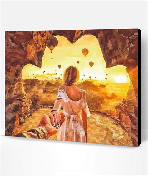 Cave Lovers Sunset Landscape Paint By Numbers Paint By Numbers Pro