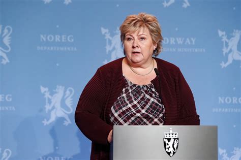 Statsminister Erna Solberg Solberg Regjeringen Et Tryggere Norge Med