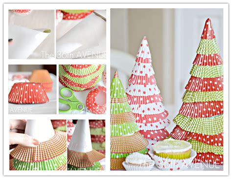 How To Make Christmas Trees With Cupcake Liners Diy Tag