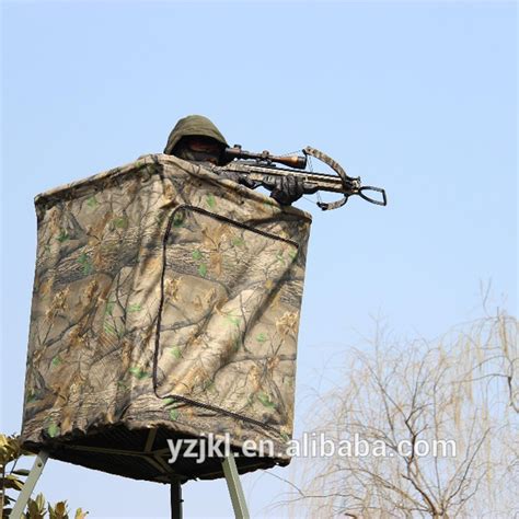 360 Degree Swivel Hunting Tree Stand With Camo Blind Tripod Tree Stand