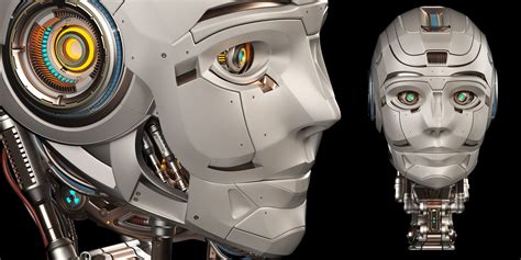 Artstation Robot Head 3d Model Max Fbx Obj Resources