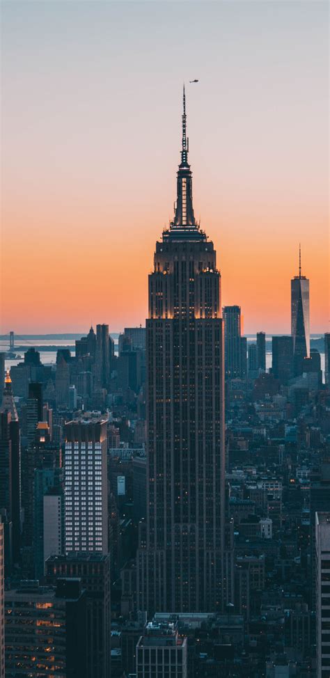 Download 1440x2960 Wallpaper Empire State Building Buildings Sunset