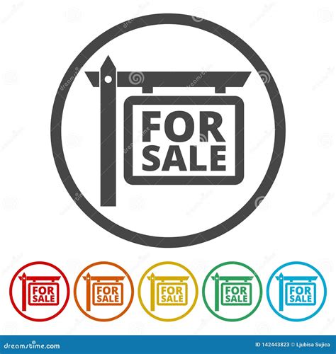 For Rent Icons Set Stock Vector Illustration Of Business 142443823