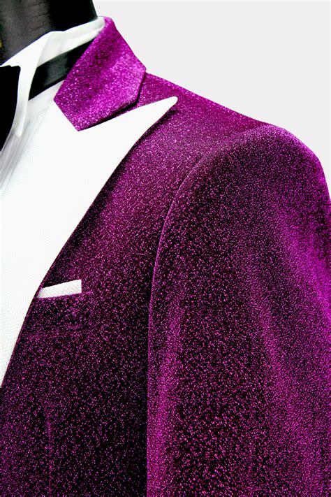 Purple Glitter Tuxedo Jacket Gentlemans Guru In 2022 Tuxedo Jacket
