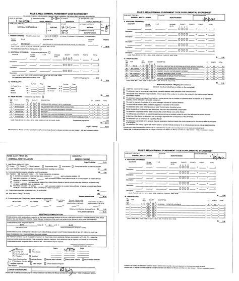 A "Scoresheet" used for sentencing Florida criminals. : mildlyinteresting