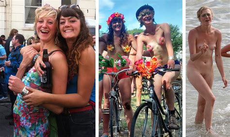 See And Save As Dressed Undressed Wnbr Girls Pt World Naked Bike Ride