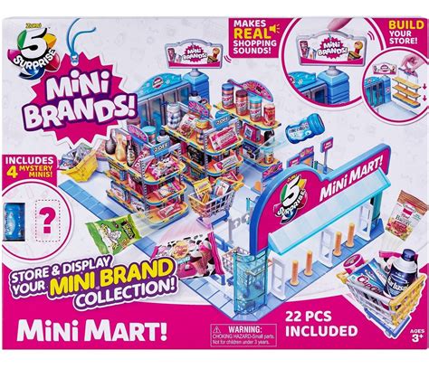 5 Surprise Mini Brands Series 1 Mini Mart Playset Mystery Minis