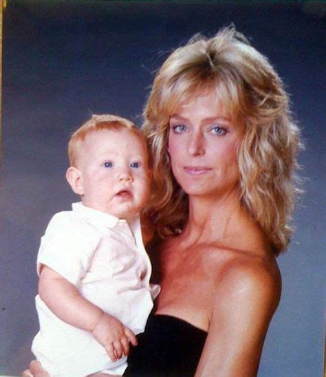 Farrah Fawcett With Her Son Redmond Farrah Fawcett Farrah Fawcet