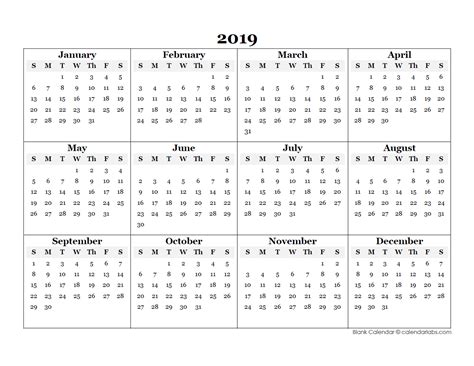 Whole Year Calendar Template Template Calendar Design