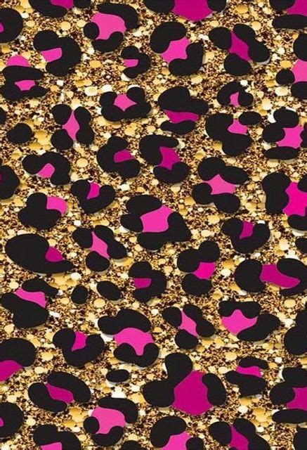 Pink Glitter Cheetah Print Wallpaper
