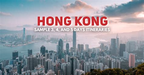 2023 Sample Hong Kong Itineraries For 3 4 5 Days With Macau Day Tour