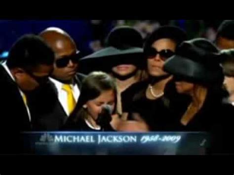 Michael Jackson S Funeral Michaels Daughter Speak And Crys Youtube
