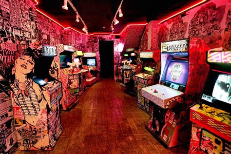 Cool Integrated Wall Designs Onto Arcade Cabinets Arcade Room Arcade Arcade Game Room