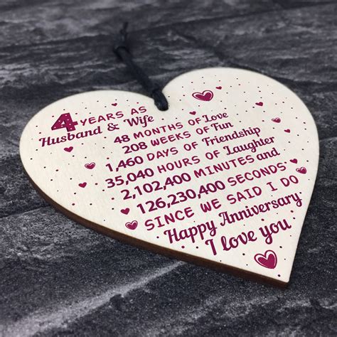 Looking for third anniversary gift ideas? 4th Wedding Anniversary Gift Heart Linen Fourth Wedding Gifts