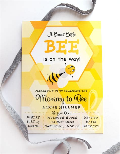 Bee Baby Shower Invitation Etsy