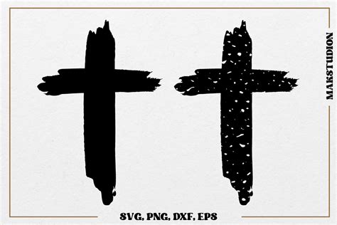 Grunge Cross Svg Distressed Cross Svg Graphic By Makstudion Creative
