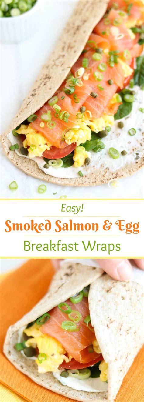 Delicate, smoky and simply delicious, smoked salmon is the perfect way to punch up the flavour in all kinds of dishes. Easy Smoked Salmon Breakfast Wrap - Two Healthy Kitchens