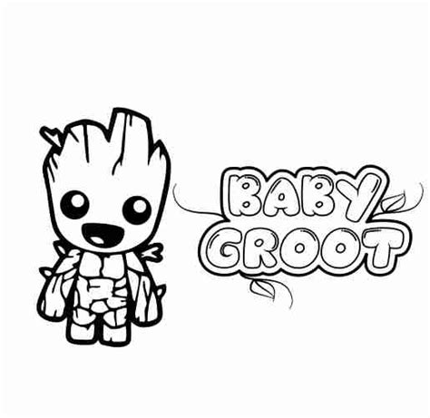 Black panther coloring page can spark joy for your favorite character. Baby Groot Malvorlagen für Kinder 🐹 Kostenlose Online ...