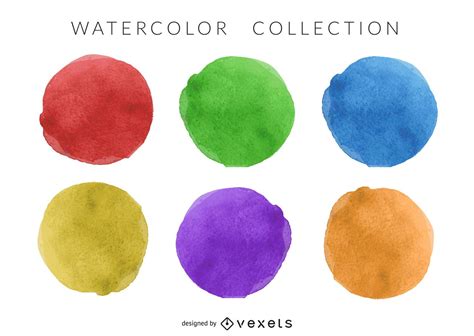 Watercolor Circle Set Vector Download