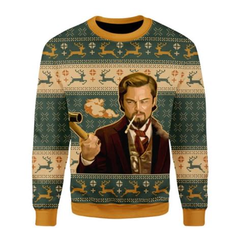 Leonardo Dicaprio Meme Ugly Sweater Christmas Leo Dicaprio Etsy