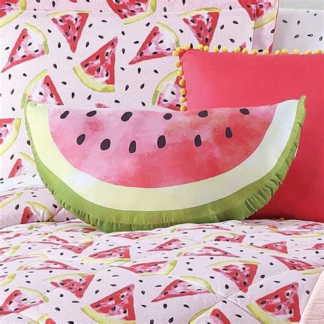 Jaimie Watermelon Decorative Throw Pillow Whimsical Bedroom Watermelon