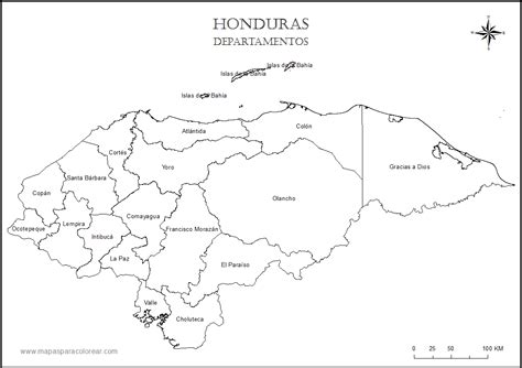 Mapa De Honduras Para Colorear Mapa De Honduras