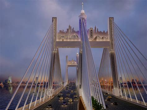 Cable Stayed Bridge Design On Behance