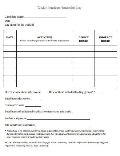 Internship at sapura energy under department sapura pinewell from 11 june 2018 to 30 august 2018. 7+ Internship Log Sheet Templates in PDF | XLS | Free ...